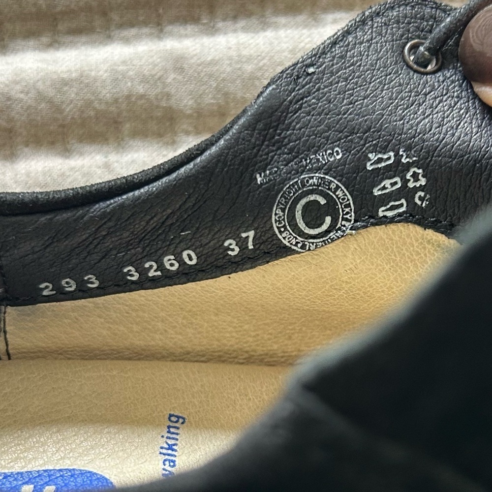 WOLKY Comfort Lace Up Walking Shoe Suede Oxford Support Black Size EU 37 Size 6 - Picture 11 of 11